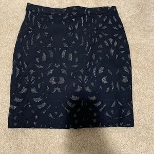 Parker black shiny skirt